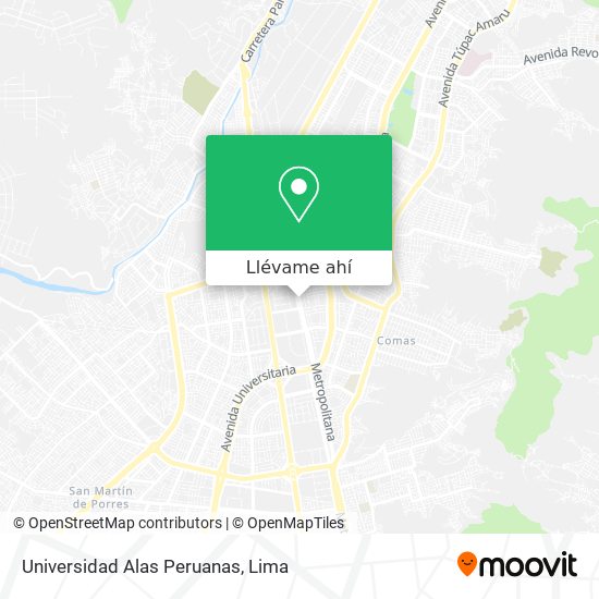 Mapa de Universidad Alas Peruanas