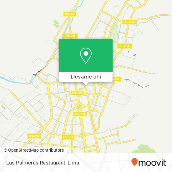 Mapa de Las Palmeras Restaurant