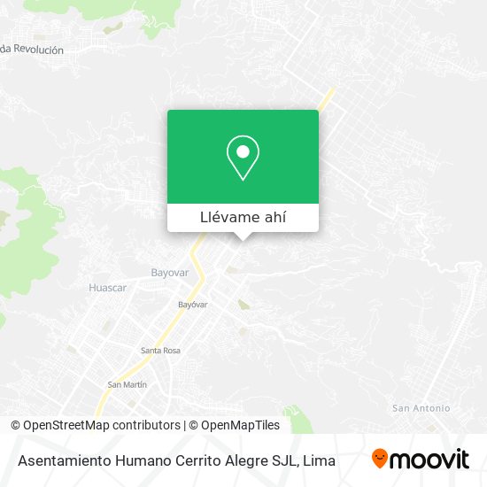 Mapa de Asentamiento Humano Cerrito Alegre SJL
