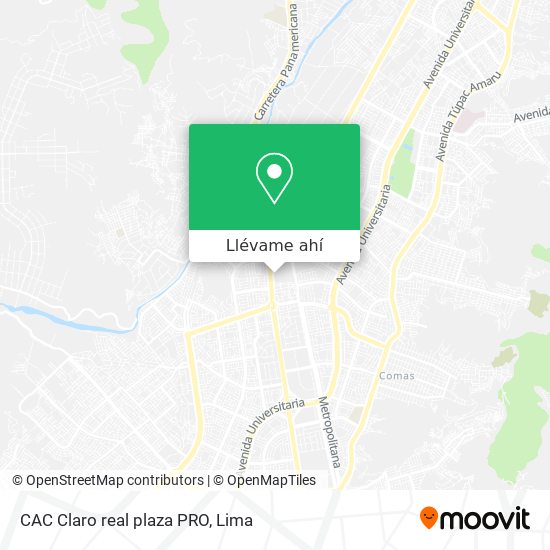 Mapa de CAC Claro real plaza PRO