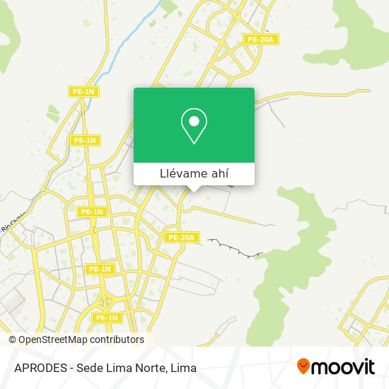 Mapa de APRODES - Sede Lima Norte