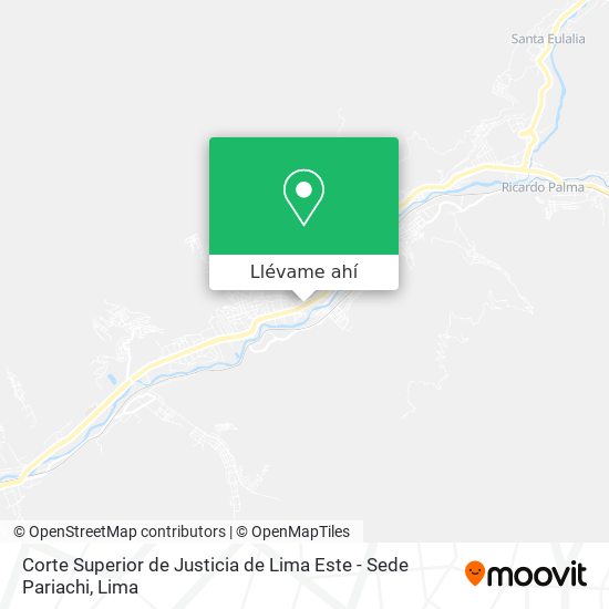 Mapa de Corte Superior de Justicia de Lima Este - Sede Pariachi