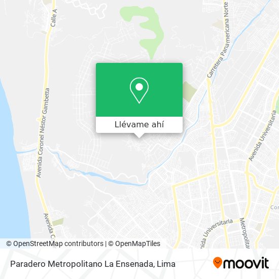 Mapa de Paradero Metropolitano La Ensenada