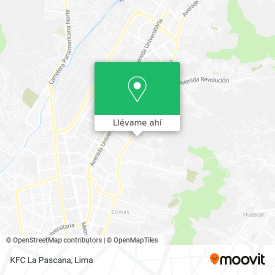 Mapa de KFC La Pascana