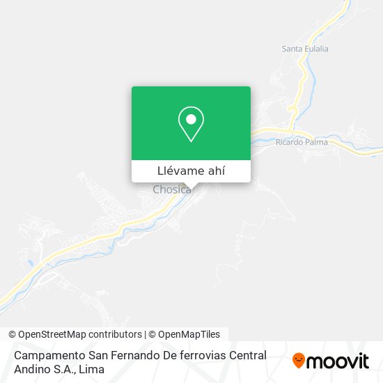 Mapa de Campamento San Fernando De ferrovias Central Andino S.A.