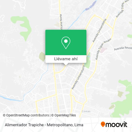 Mapa de Alimentador Trapiche - Metropolitano