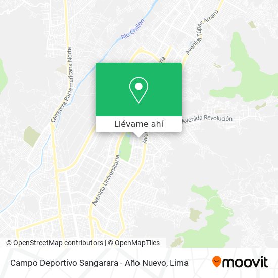 Mapa de Campo Deportivo Sangarara - Año Nuevo