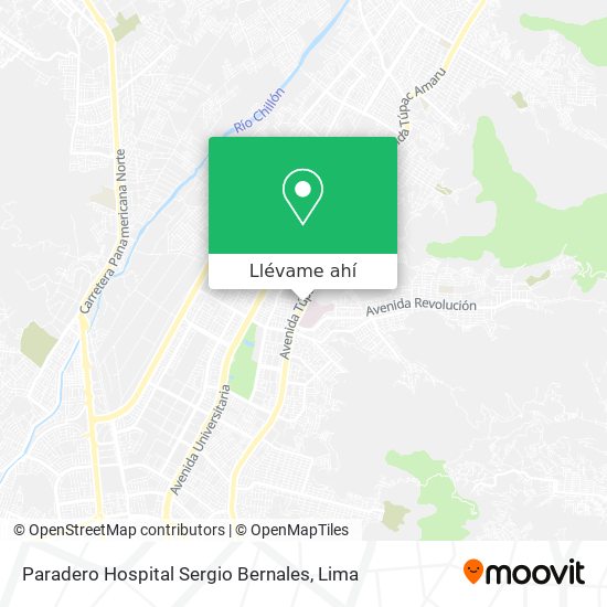 Mapa de Paradero Hospital Sergio Bernales