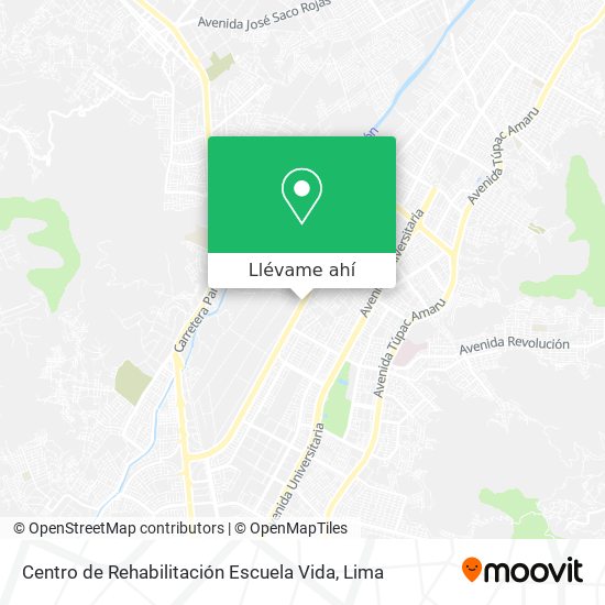 Mapa de Centro de Rehabilitación  Escuela Vida