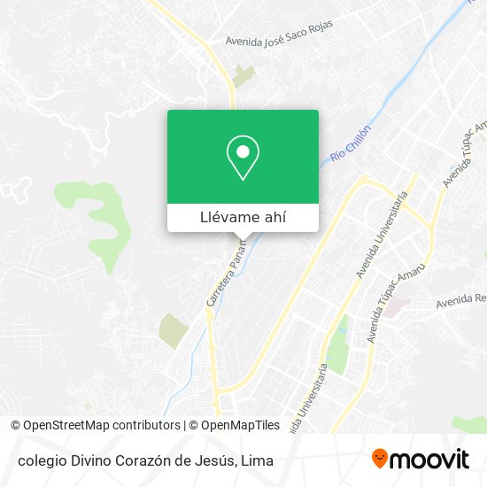 Mapa de colegio Divino Corazón de Jesús