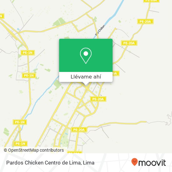 Mapa de Pardos Chicken Centro de Lima