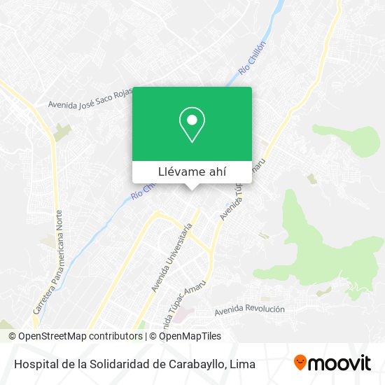 Mapa de Hospital de la Solidaridad de Carabayllo