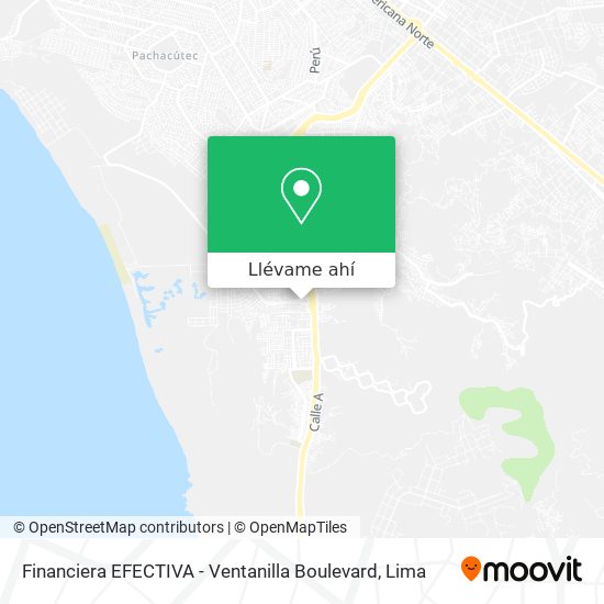 Mapa de Financiera EFECTIVA - Ventanilla Boulevard