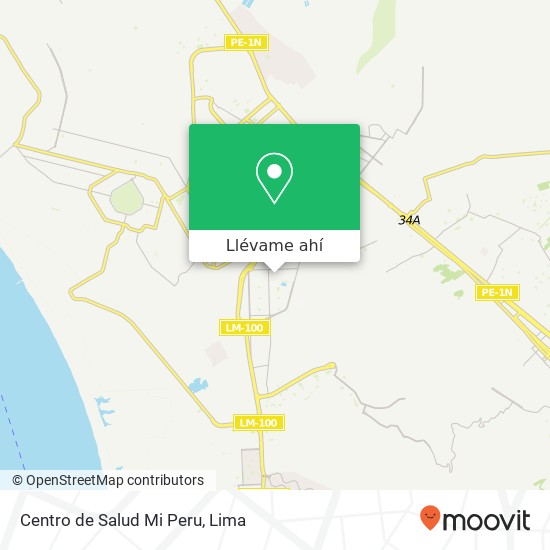 Mapa de Centro de Salud Mi Peru