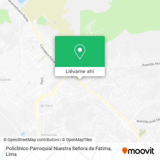 Mapa de Policlínico Parroquial Nuestra Señora de Fátima