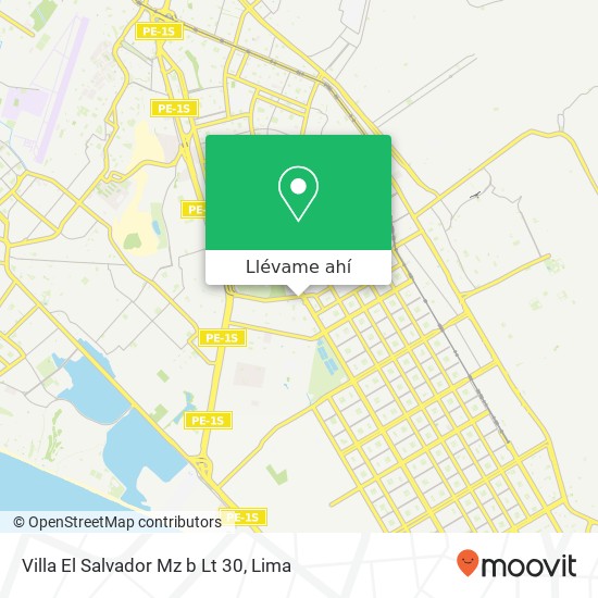 Mapa de Villa El Salvador Mz b Lt 30
