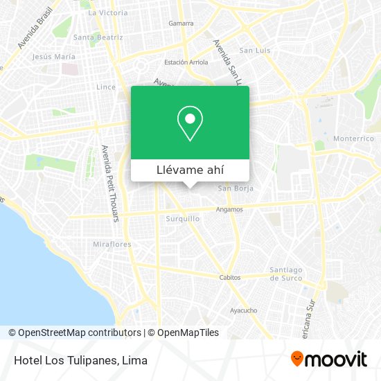 Mapa de Hotel Los Tulipanes
