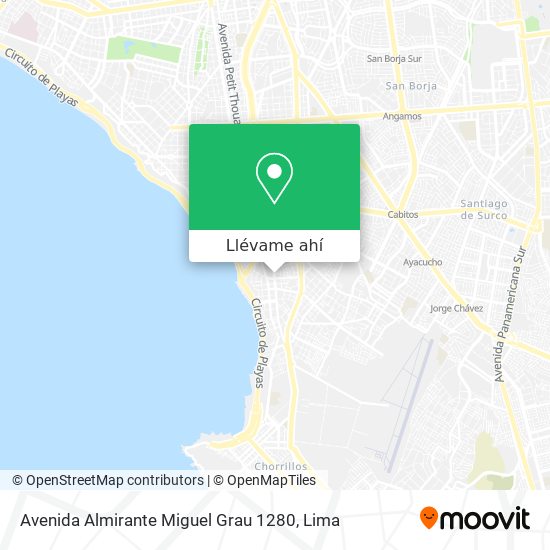Mapa de Avenida Almirante Miguel Grau 1280