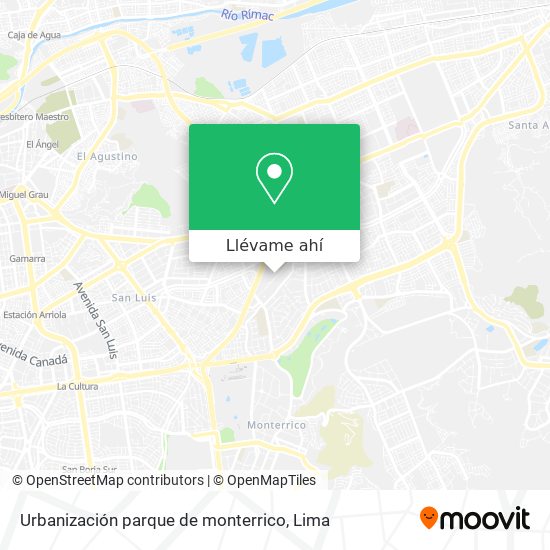 Mapa de Urbanización parque de monterrico