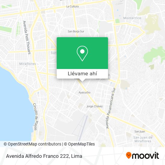 Mapa de Avenida Alfredo Franco 222