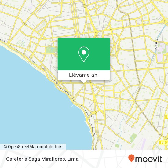 Mapa de Cafeteria Saga Miraflores