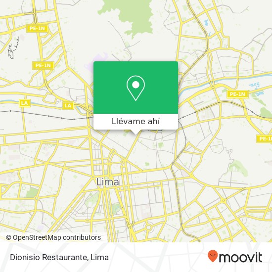 Mapa de Dionisio Restaurante