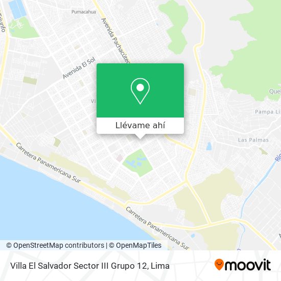 Mapa de Villa El Salvador Sector III Grupo 12