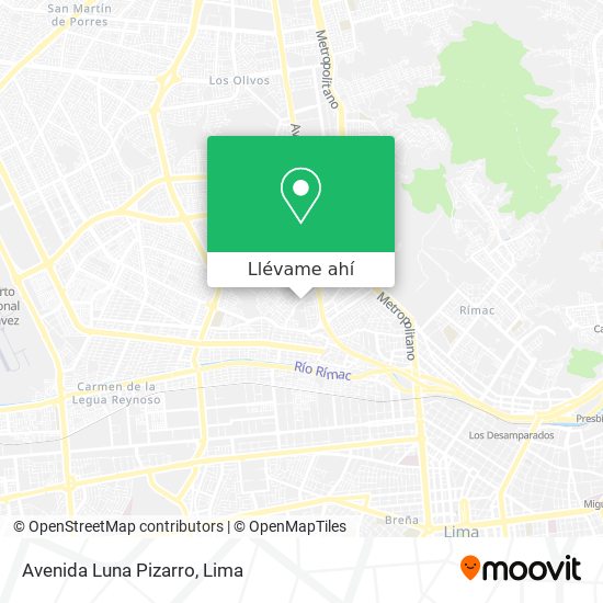 Mapa de Avenida Luna Pizarro