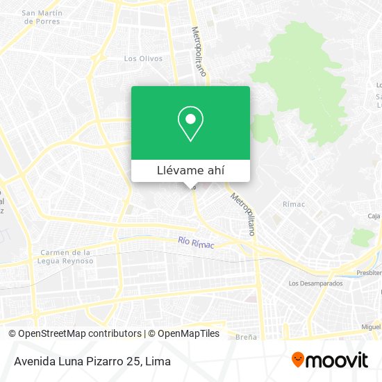 Mapa de Avenida Luna Pizarro 25