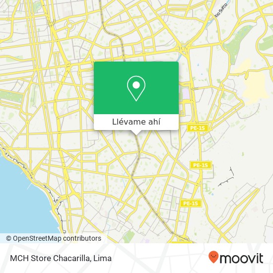 Mapa de MCH Store Chacarilla