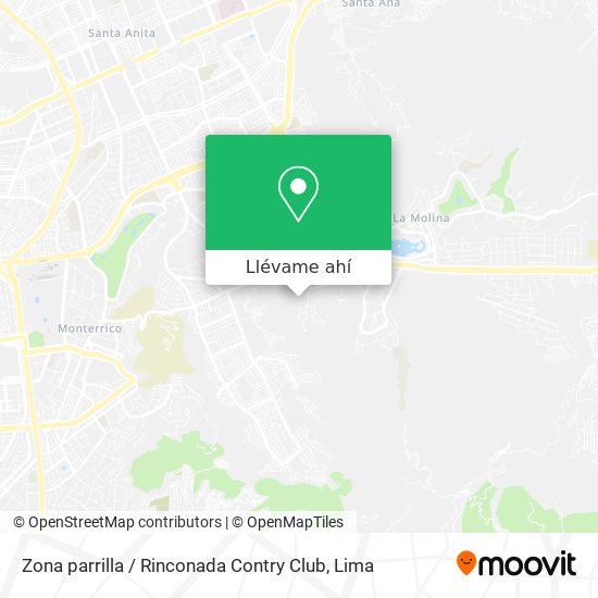 Mapa de Zona parrilla / Rinconada Contry Club