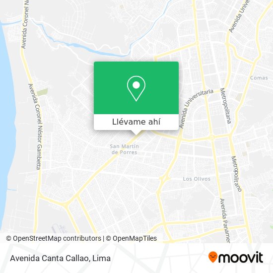Mapa de Avenida Canta Callao