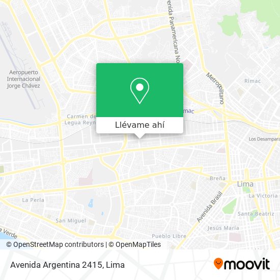 Mapa de Avenida Argentina 2415