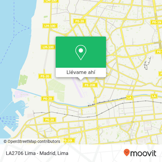 Mapa de LA2706 Lima - Madrid