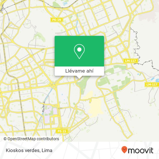 Mapa de Kioskos verdes