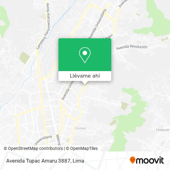 Mapa de Avenida Tupac Amaru 3887