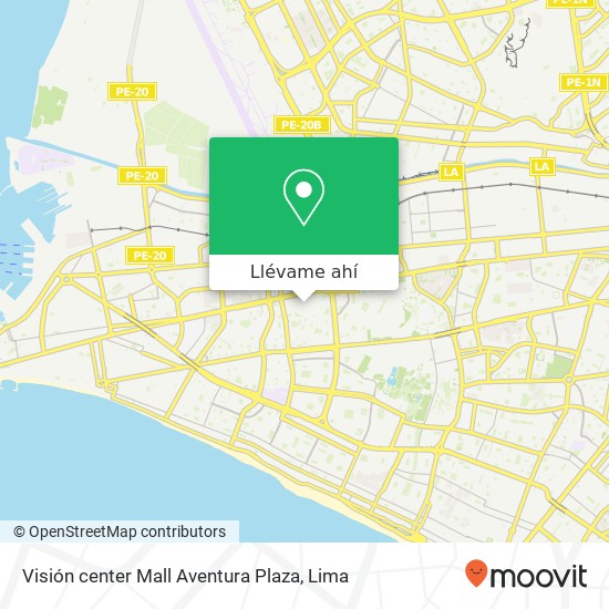 Mapa de Visión center Mall Aventura Plaza