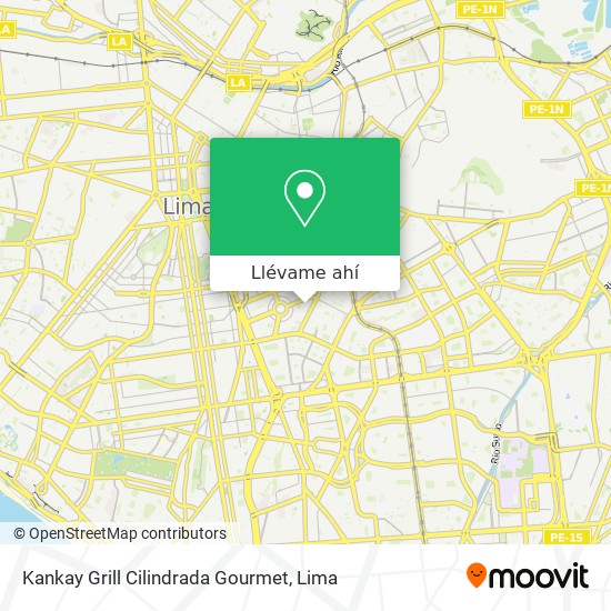 Mapa de Kankay Grill Cilindrada Gourmet