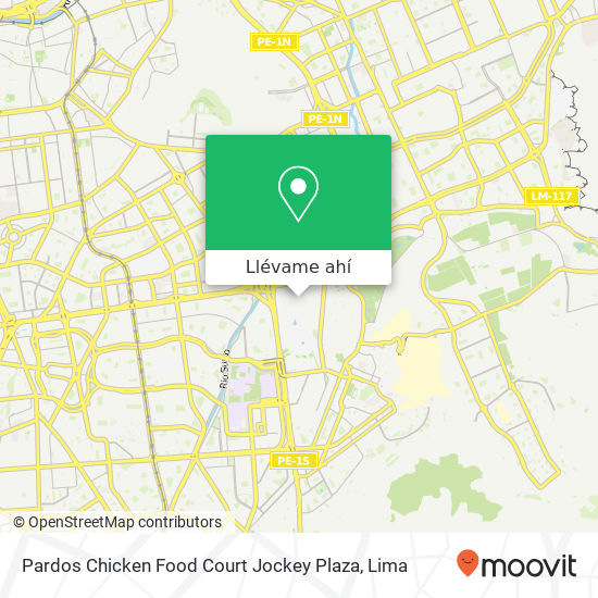Mapa de Pardos Chicken Food Court Jockey Plaza