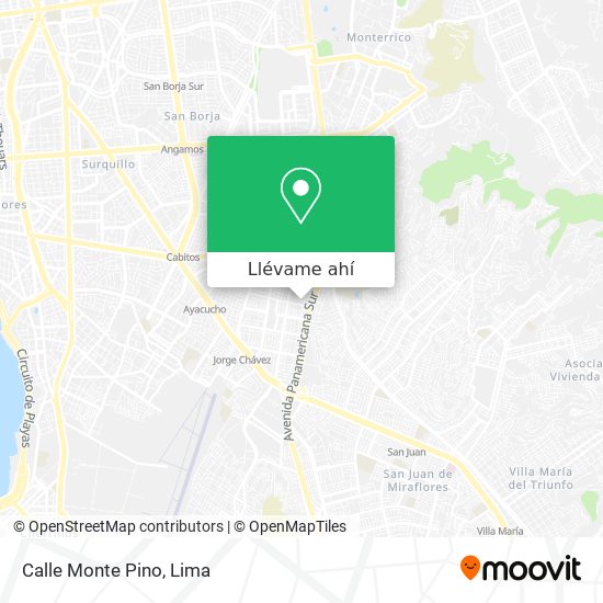 Mapa de Calle Monte Pino
