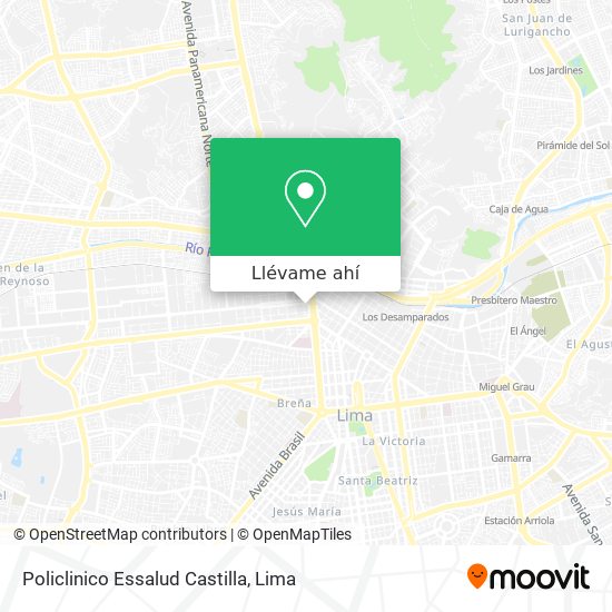 Mapa de Policlinico Essalud  Castilla