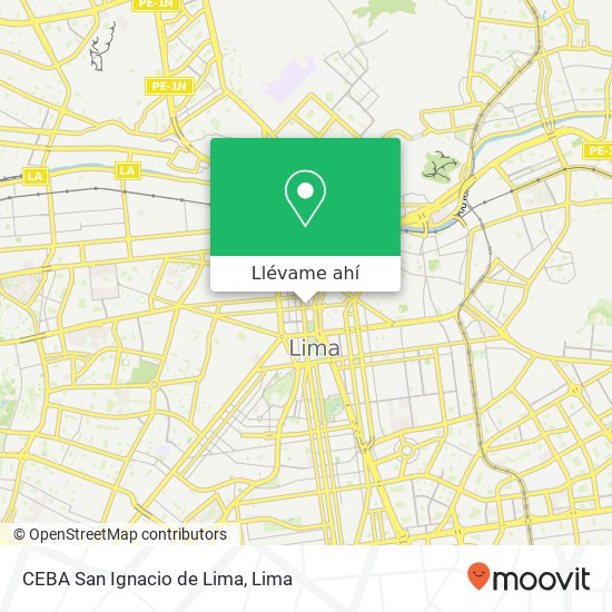 Mapa de CEBA San Ignacio de Lima