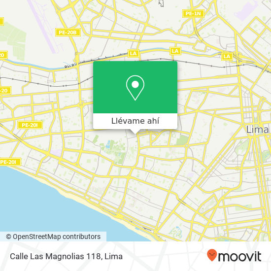 Mapa de Calle Las Magnolias 118