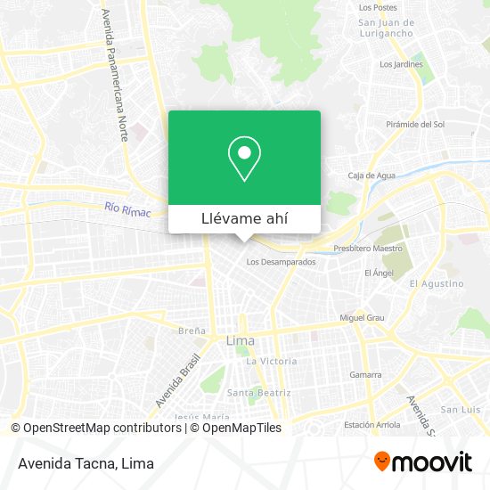 Mapa de Avenida Tacna