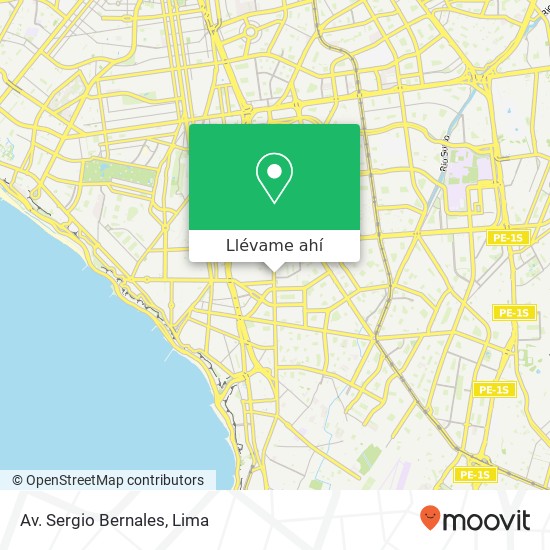 Mapa de Av. Sergio Bernales