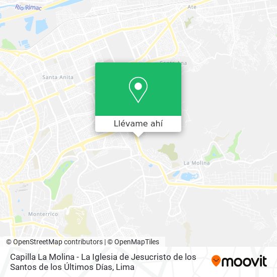 Mapa de Capilla La Molina - La Iglesia de Jesucristo de los Santos de los Últimos Días