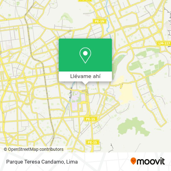 Mapa de Parque Teresa Candamo