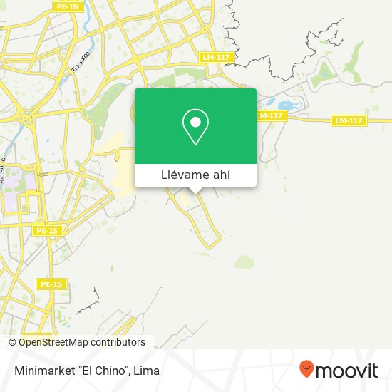 Mapa de Minimarket "El Chino"