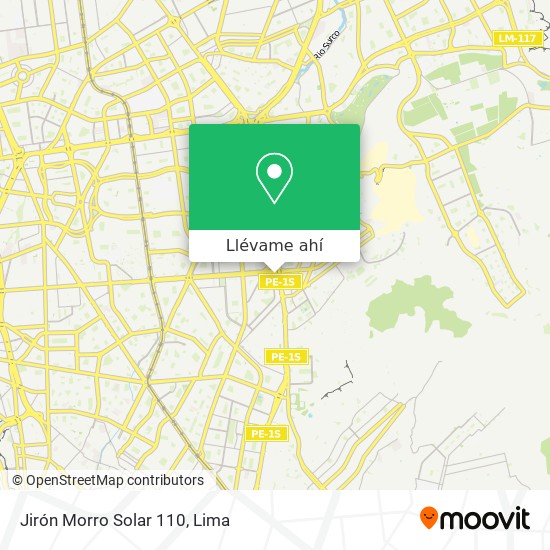 Mapa de Jirón Morro Solar 110