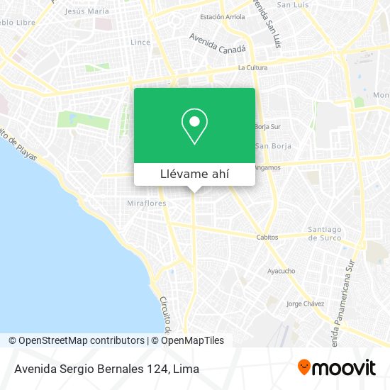Mapa de Avenida Sergio Bernales 124
